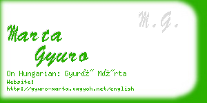 marta gyuro business card